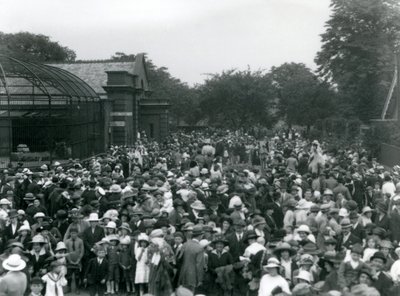 Crowds of Visitors at London Zoo, August Bank Holiday, 1922 by Frederick William Bond
